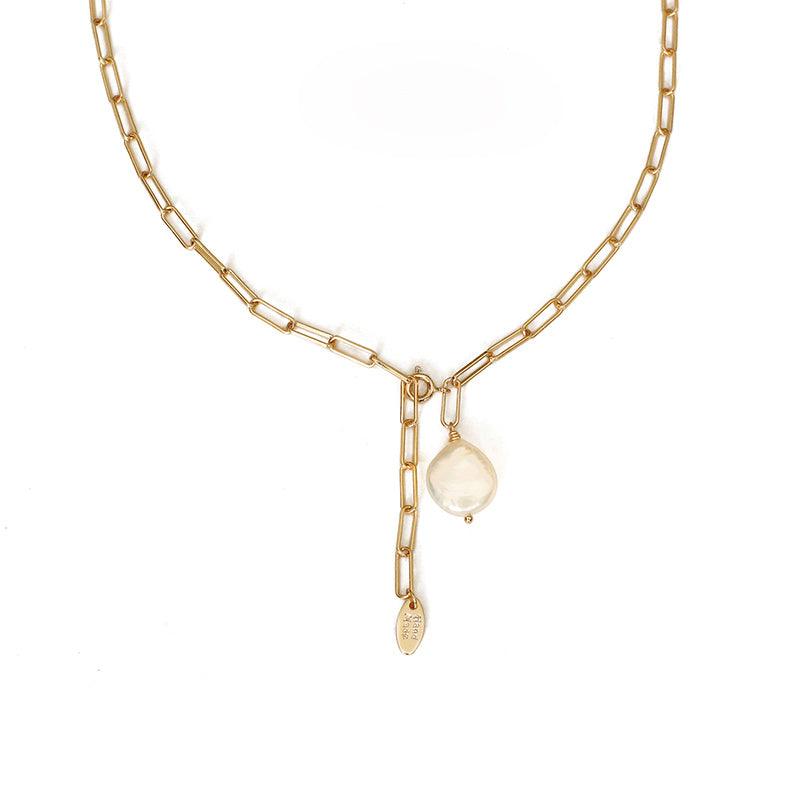 Women's Elegant Pearl Necklace | Daily Wear Gold