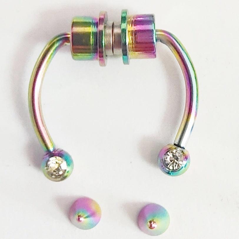 Hip Hoop Magnetic Nose Piercing Jewelry | Party Wear Multicolor