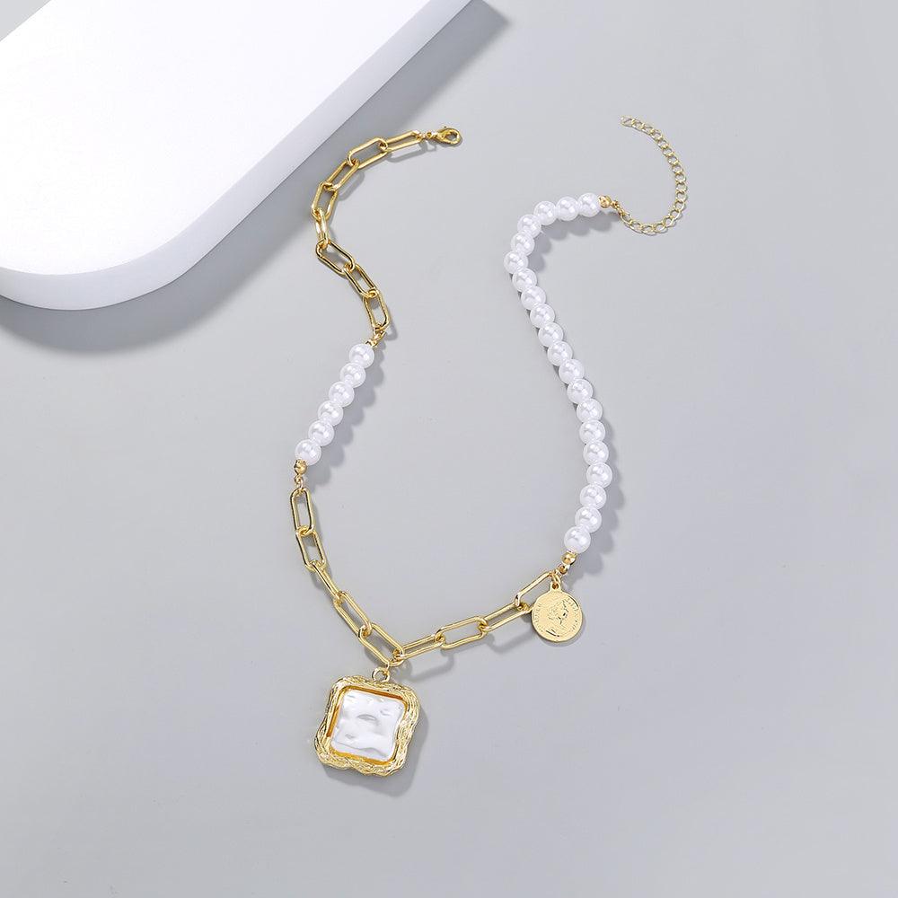 Faux Baroque Pearl Necklace | Elegant Jewelry default