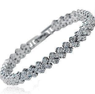 Shiny Diamante 925 Silver Bracelet | Daily Wear A