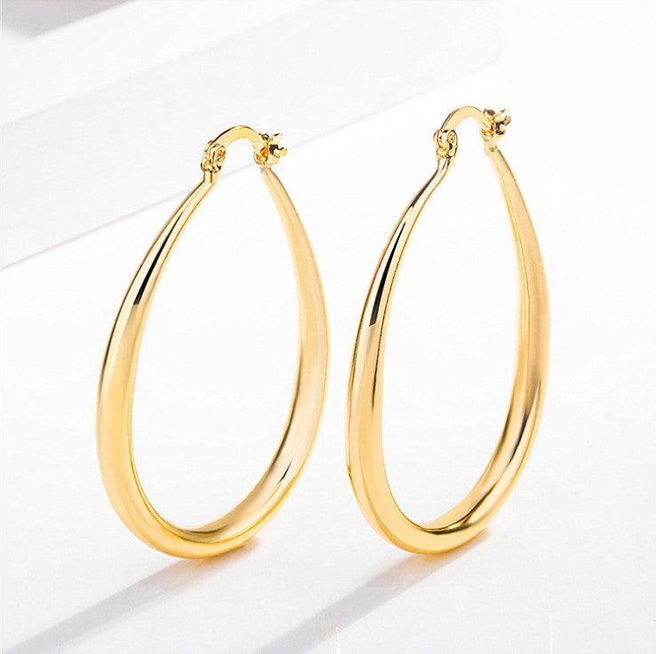 Geometric Oval Earrings | Daily Wear
