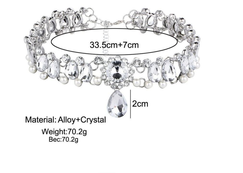 Ocean Goddess Crystal Choker Necklace | Fashion Collection