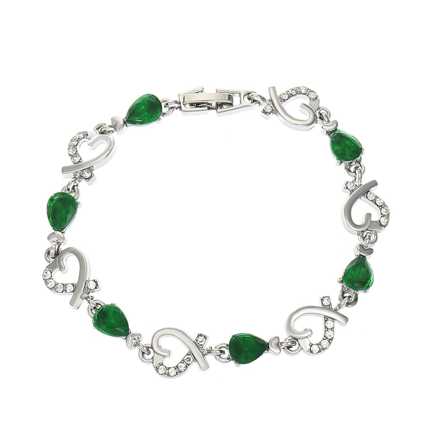 Rhinestones Heart-shaped Love Bracelet | Daily Wear F