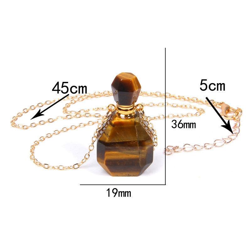 Perfume Bottle Crystal Pendant Necklace | Women's Jewelry