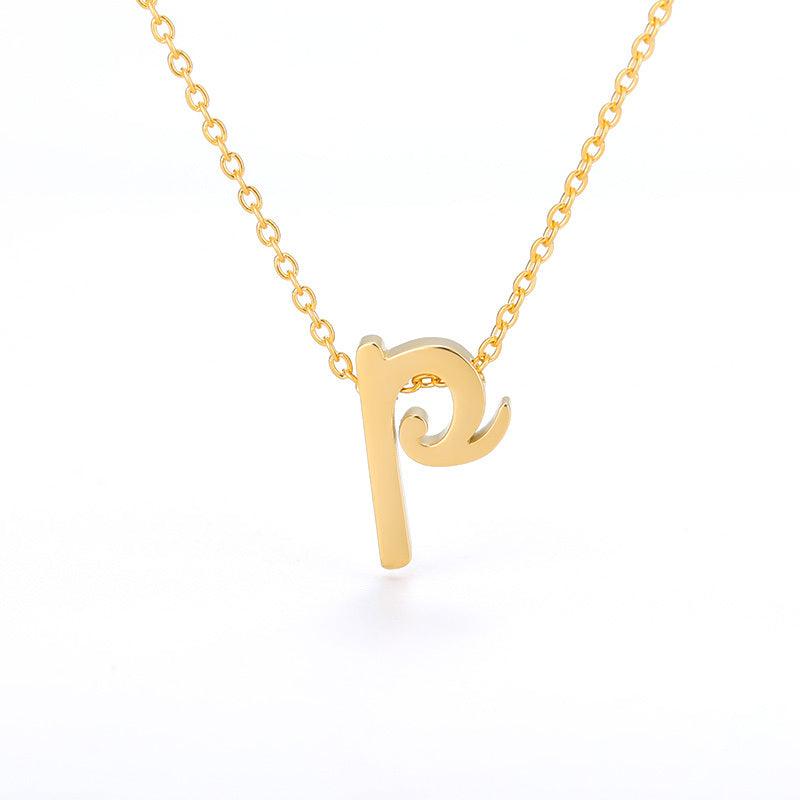 Small Hollow Letter Necklace | 2025 P