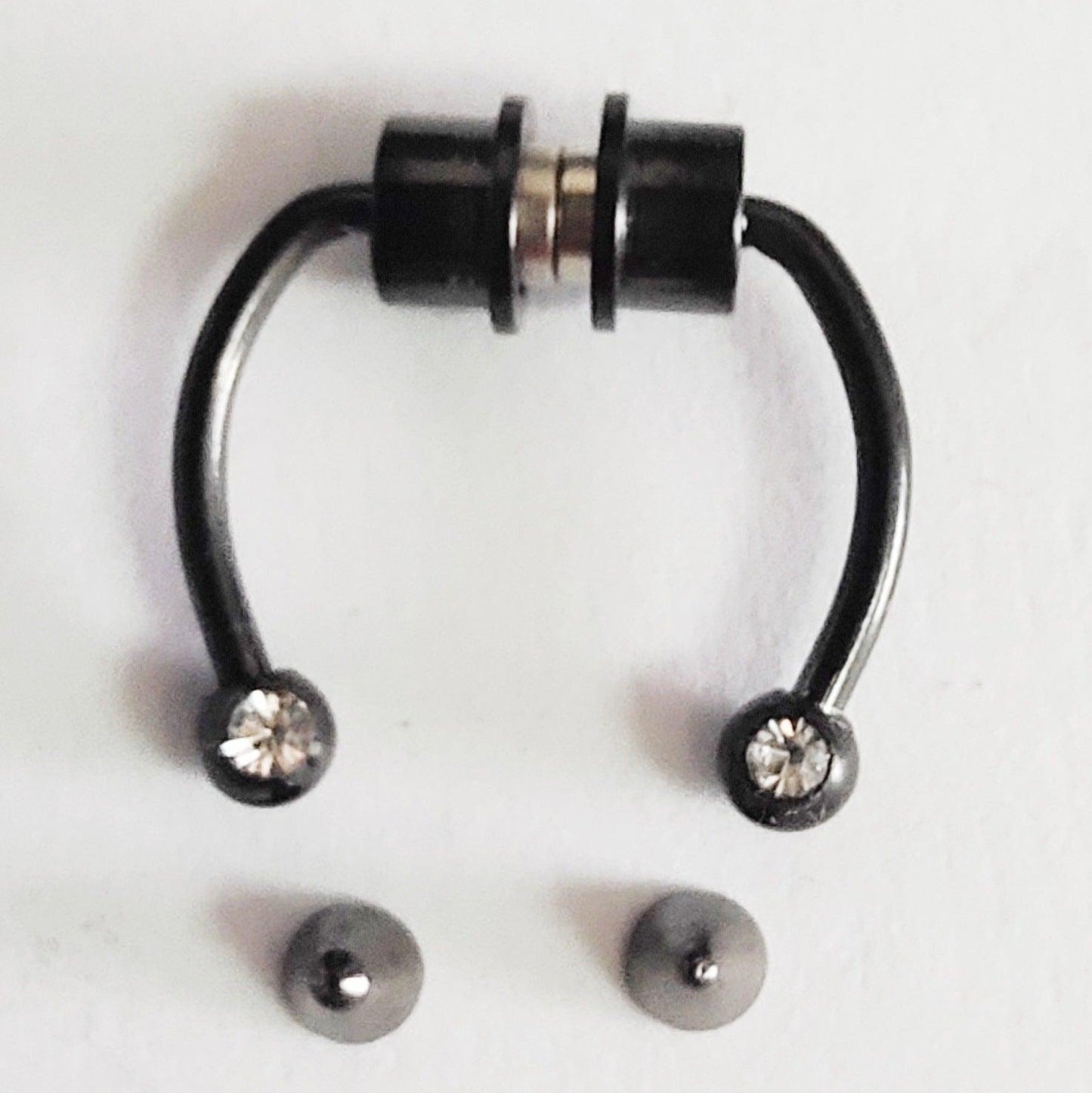 Hip Hoop Magnetic Nose Piercing Jewelry | Party Wear Black
