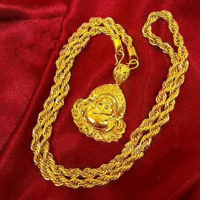 Hemp Rope Gold Necklace - Tarot Card Reader 2style