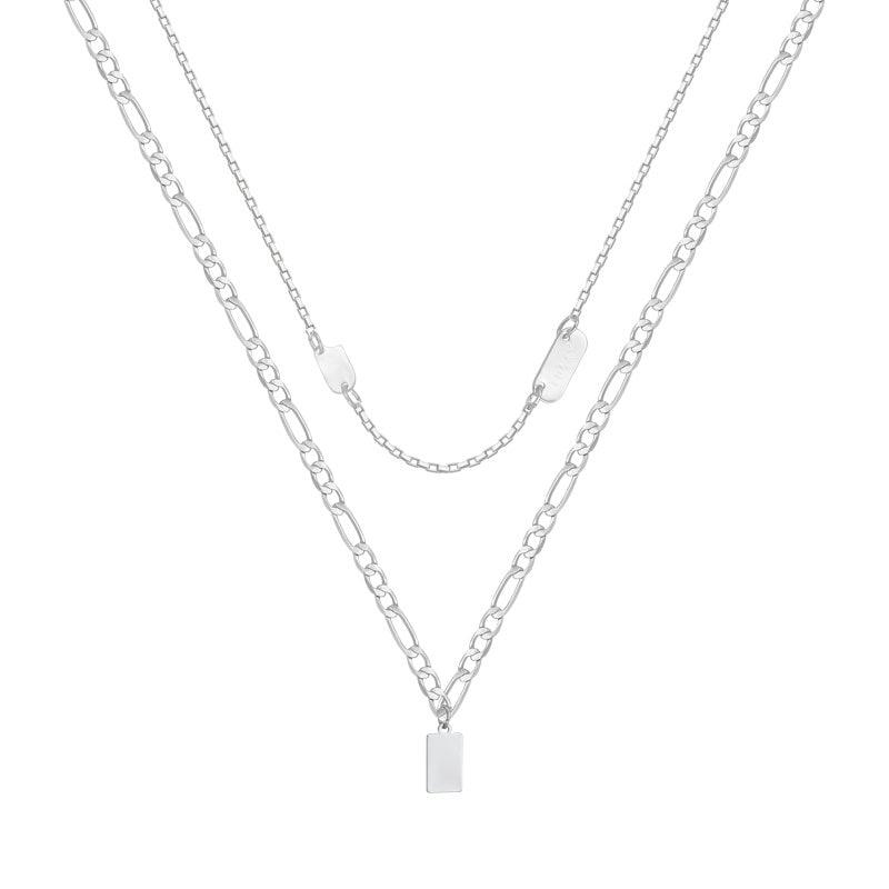 Double Layer Stacked Necklace | Fashion Jewelry