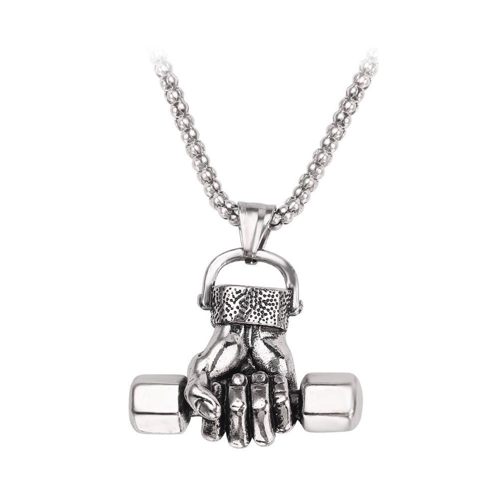 Gym Dumbbell Necklace | Fitness Jewelry