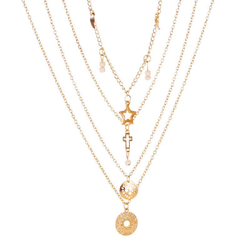Hollow Five-pointed Star Pendant Necklace | Daily Wear