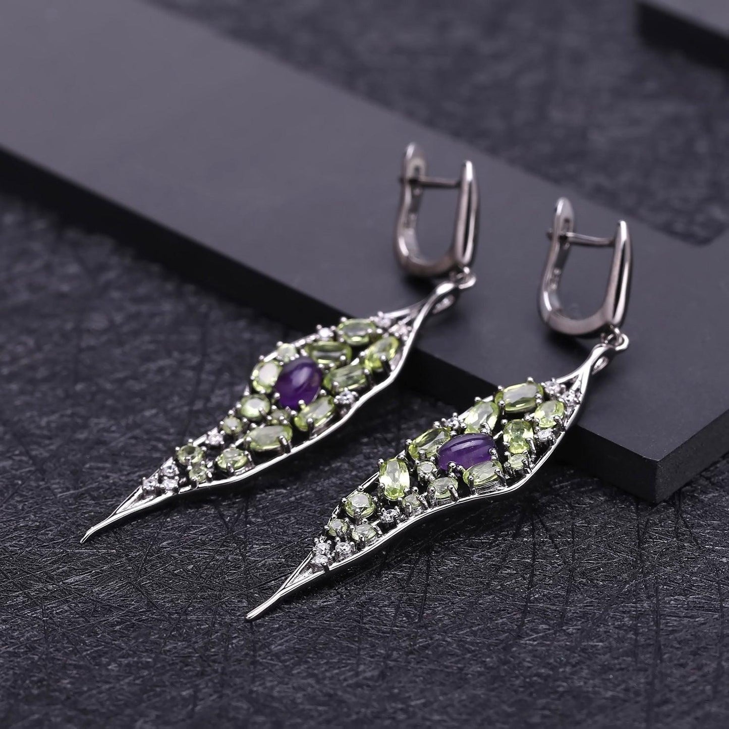 Amethyst Olivine Earrings | Daily Wear