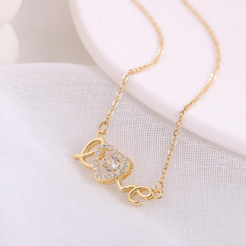 Love Necklace Female Daily Wear Jewelry