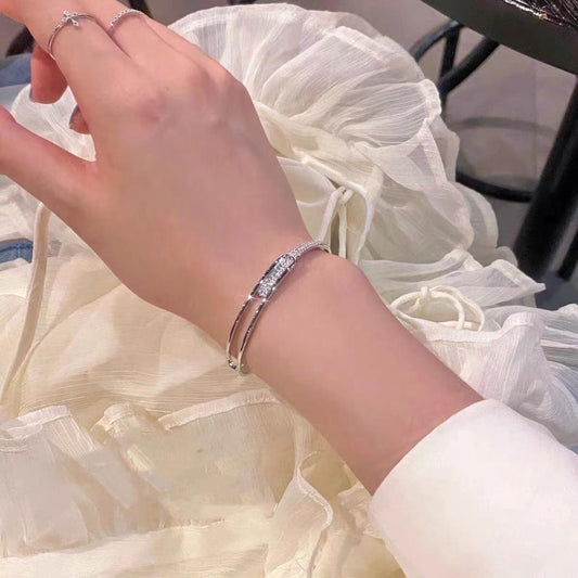 S925 Sterling Silver Korean Diamond Bracelet | Daily Wear