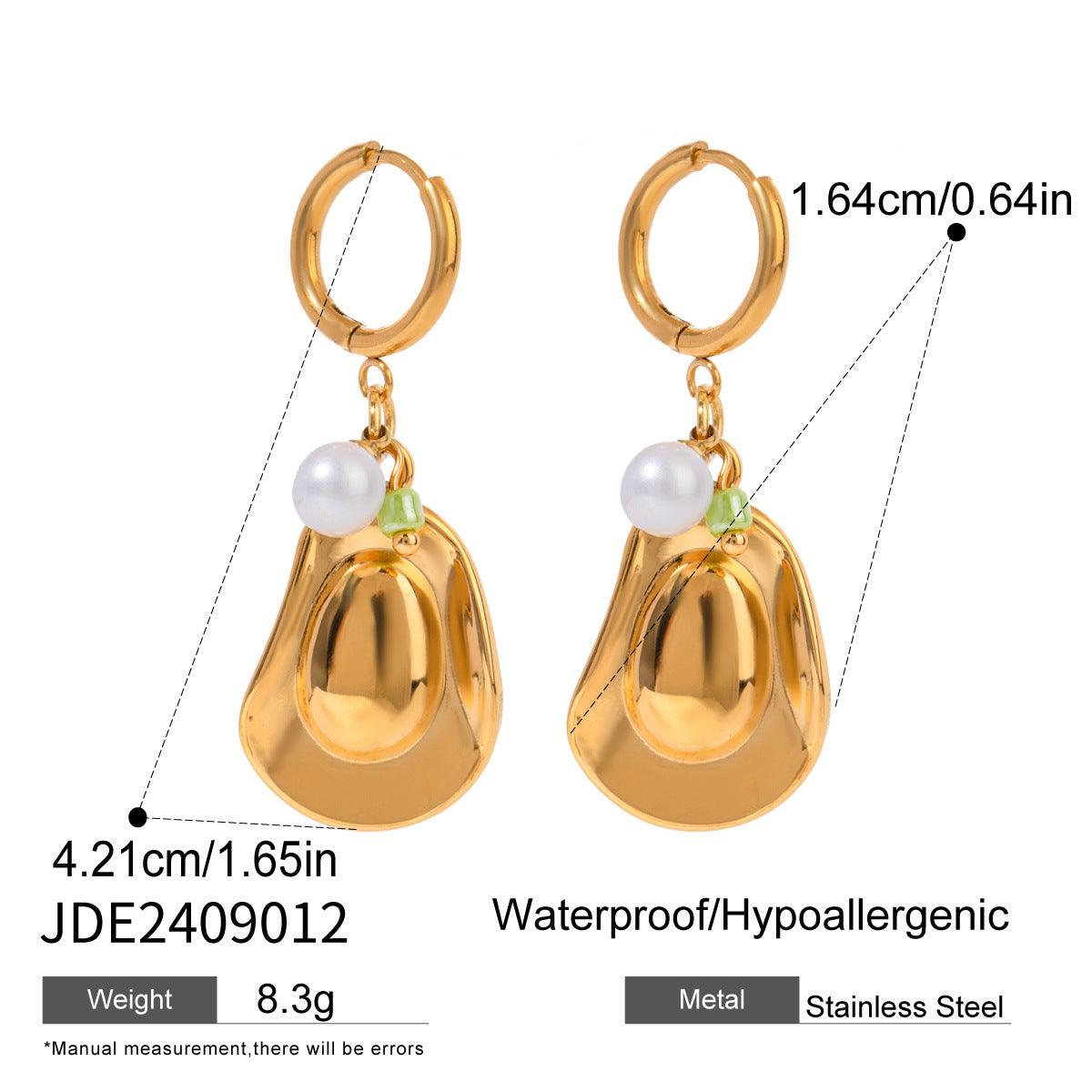 18K Gold Pearl Cowboy Ear Bead Clip | Beach Wear A