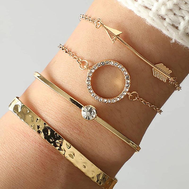 Women's 4 Piece Rhinestone Bracelet | Fashion Wear A