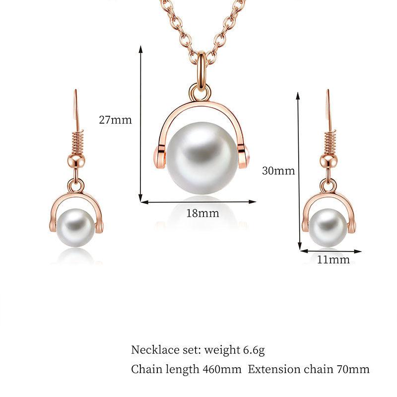 Two-piece Pearl Jewelry Set | Daily Wear