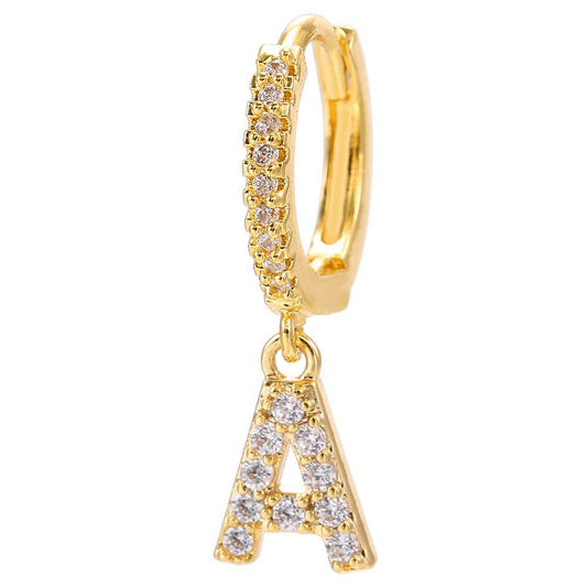 26 Letter Earrings | Daily Wear Golden A