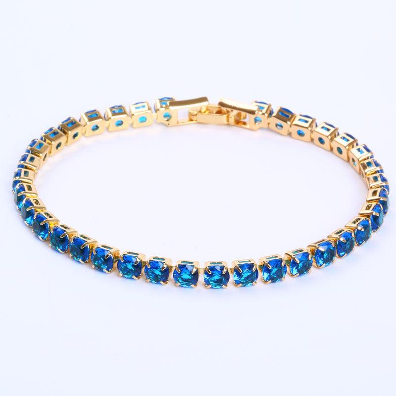 Cubic Zirconia Tennis Bracelet | Daily Wear Navy Blue