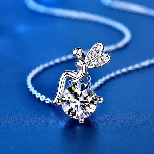 Moissanite Necklace for Women In 925 Sterling Silver
