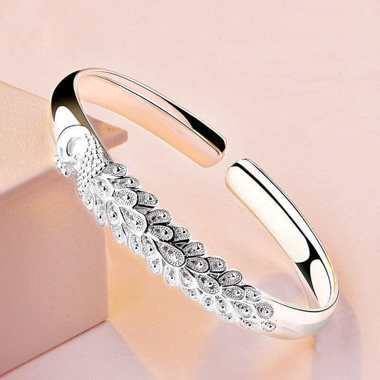 Peacock Fashion Silver Plated Bracelet | Daily Wear