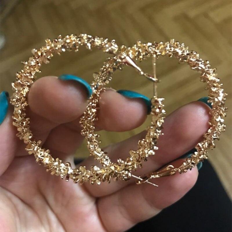 Golden Round Earrings