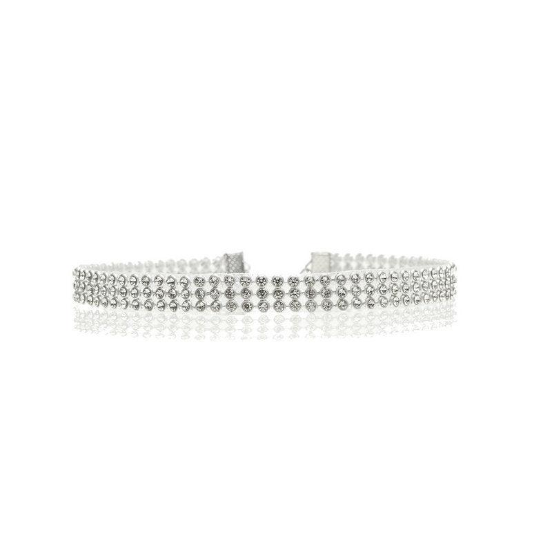 Fashion Women Full Crystal Rhinestone Choker Necklace Wedding Jewelry