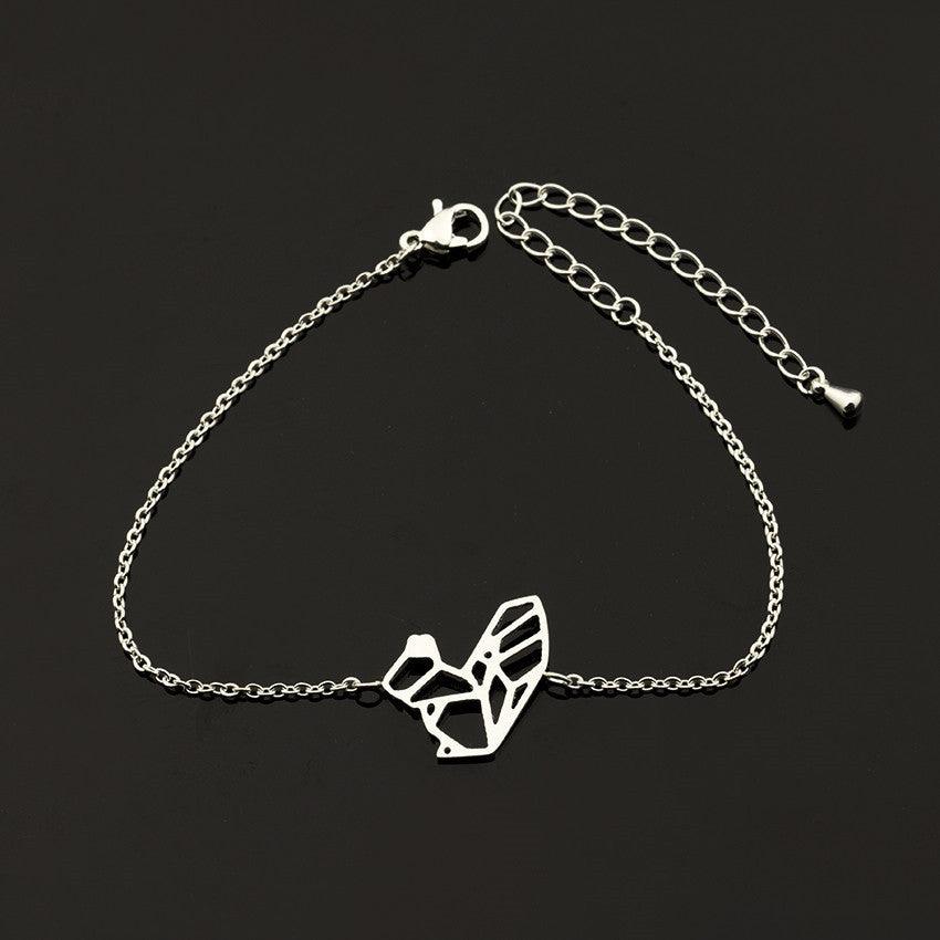 Gold Squirrel Origami Bracelet | Daily Wear Silver