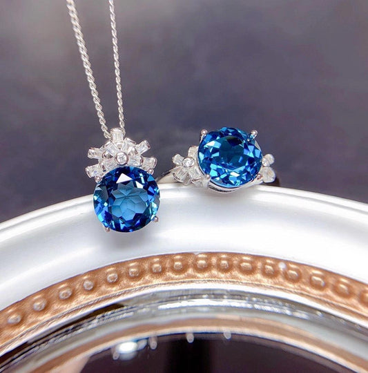 Elegant Blue Stones Jewelry Set | Daily Wear