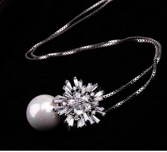 Pearl Zircon Necklace | Daily Wear