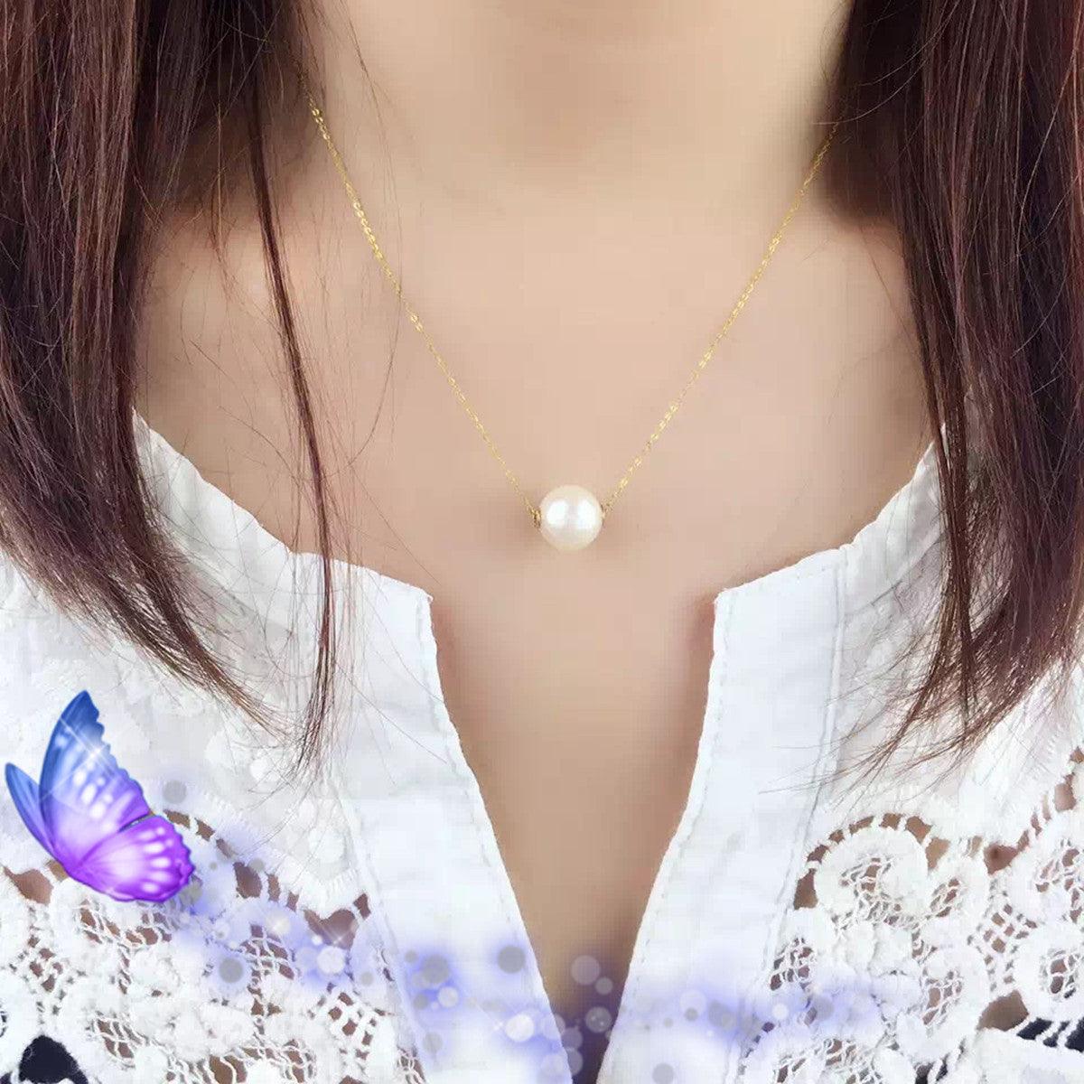 Delicate Pearl Clavicle Necklace | Daily Wear