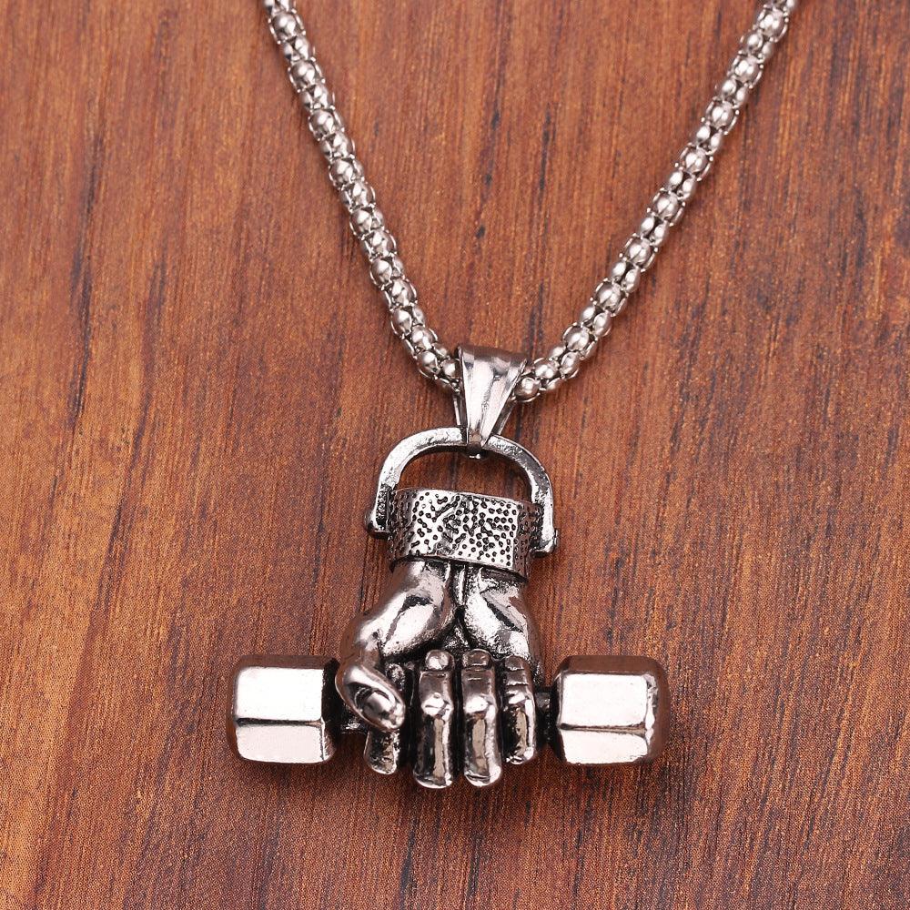 Gym Dumbbell Necklace | Fitness Jewelry