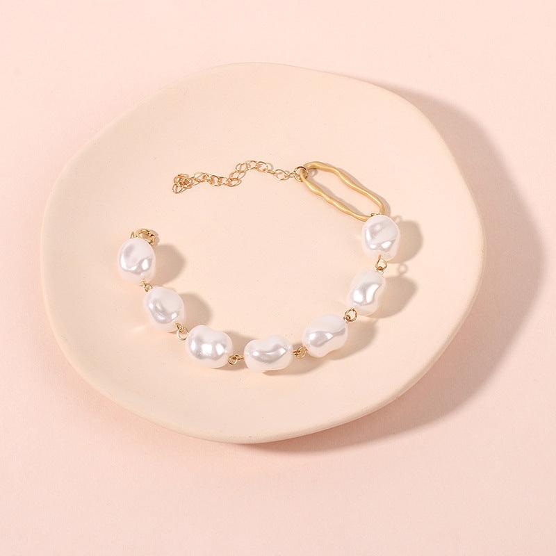 Elegant Baroque Irregular Pearl Bracelet | Daily Wear