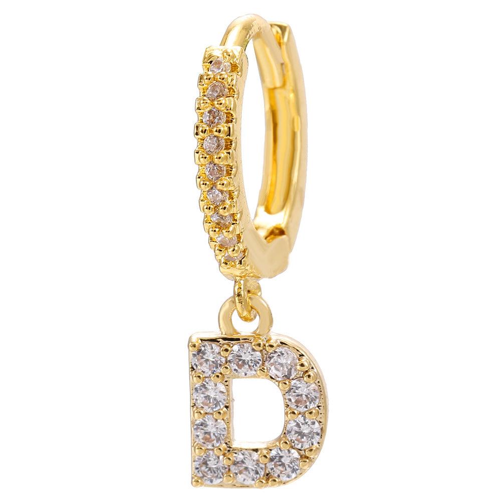 26 Letter Earrings | Daily Wear Golden D