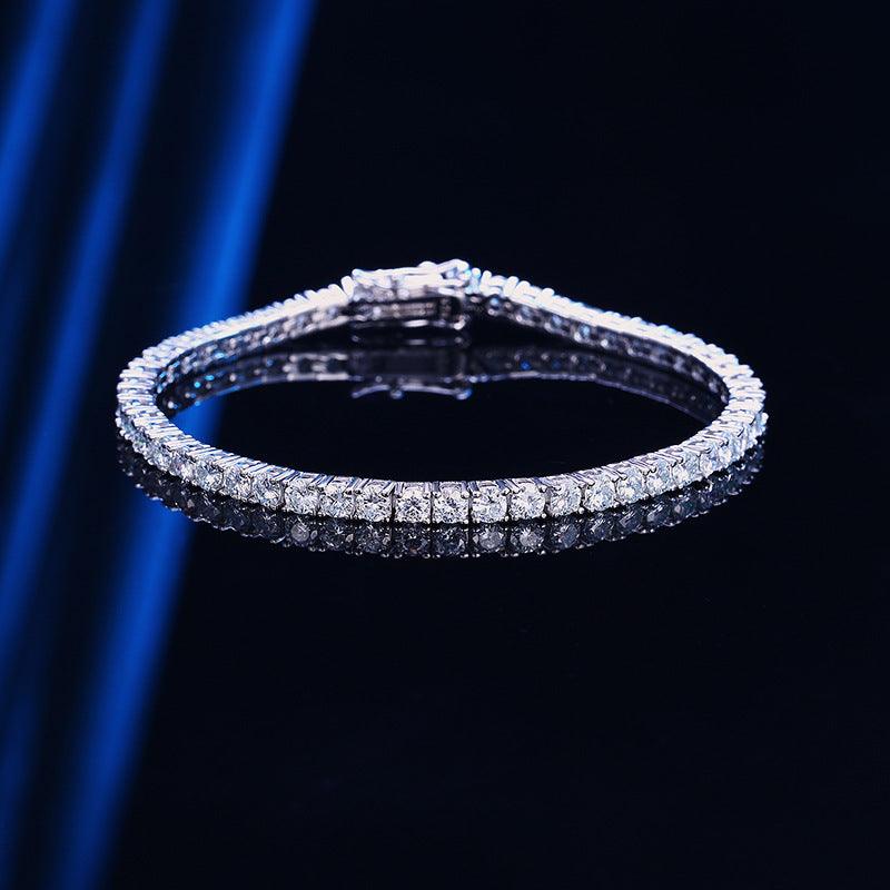 S925 Sterling Silver Moissanite Tennis Bracelet | Daily Wear