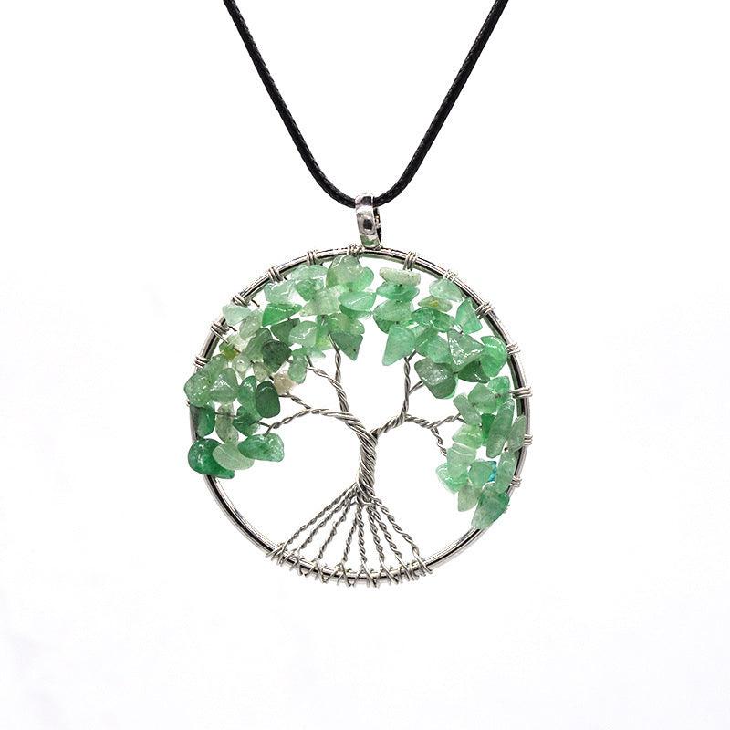 Kabala Life Tree Necklace | Fashion Jewelry Green Rope