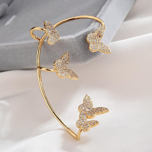 Sparkling Butterfly Ear Clips | Daily Wear