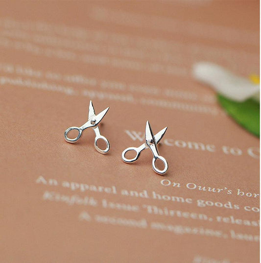 Small Scissors 925 Silver Earrings | Daily Wear 925 Silver Earrings