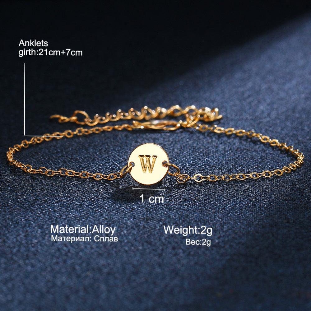 Adjustable Gold Letter Bracelets | Daily Wear W