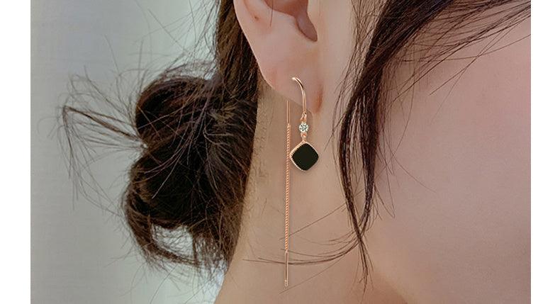 Square Tassel Earrings in Sterling Silver