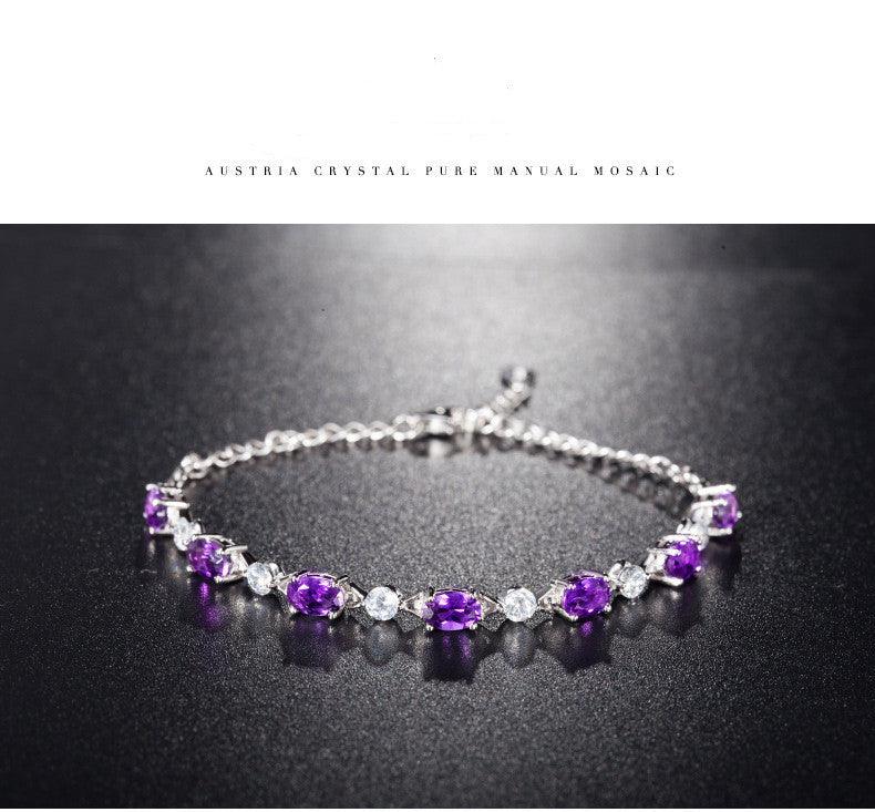 925 Sterling Silver Amethyst Bracelet | Daily Wear