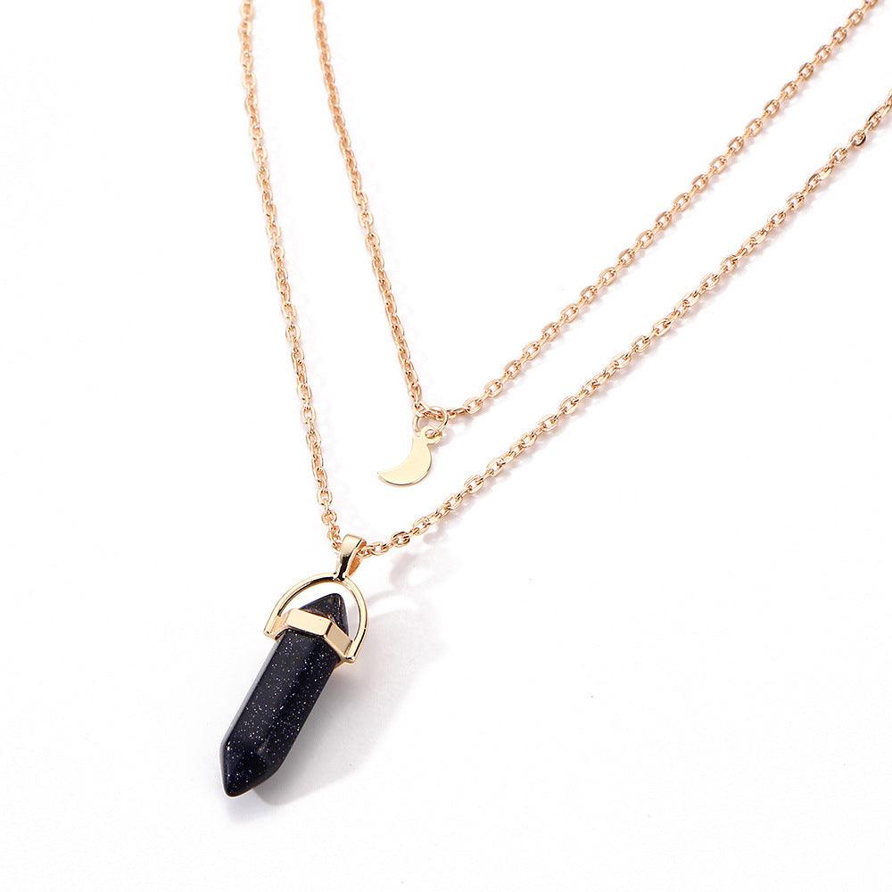 Celestial Goddess Necklace | Fashion Jewelry Dark Blue
