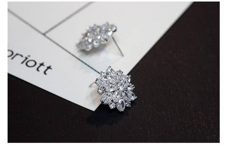 Tremella Nail Flower Earrings in S925 Sterling Silver 925 Silver Earrings