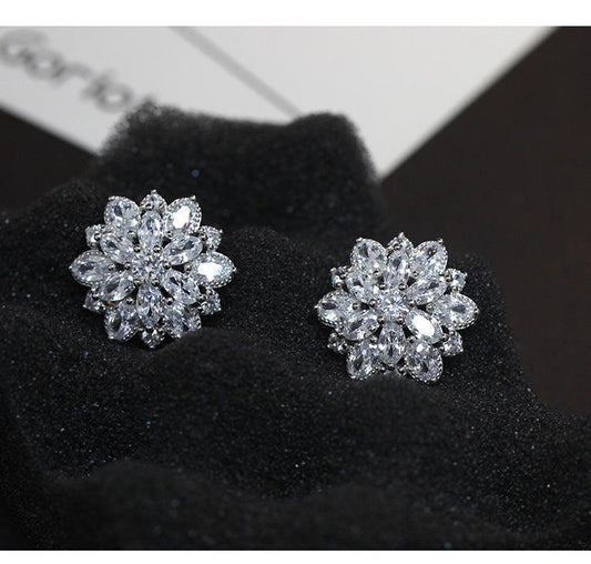Tremella Nail Flower Earrings in S925 Sterling Silver