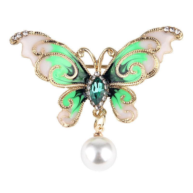 Elegant Butterfly Brooch | Daily Wear Green
