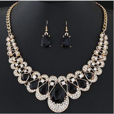 Timeless Wedding Jewelry Set | Bridal Jewelry Black
