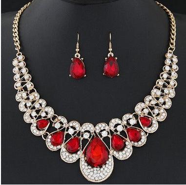 Timeless Wedding Jewelry Set | Bridal Jewelry Red