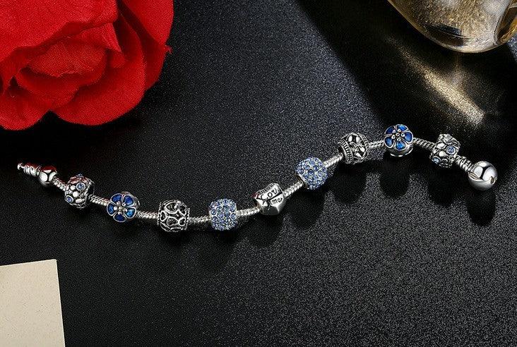 Elegant Silver Charm Bracelet | Fashion Jewelry