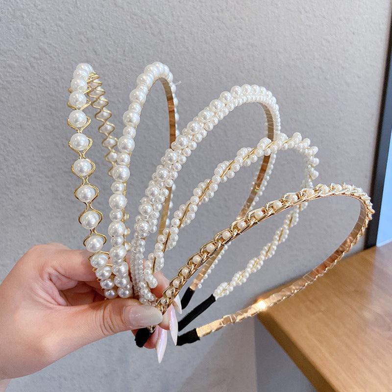 Elegant Thin Pearl Headband | Daily Wear