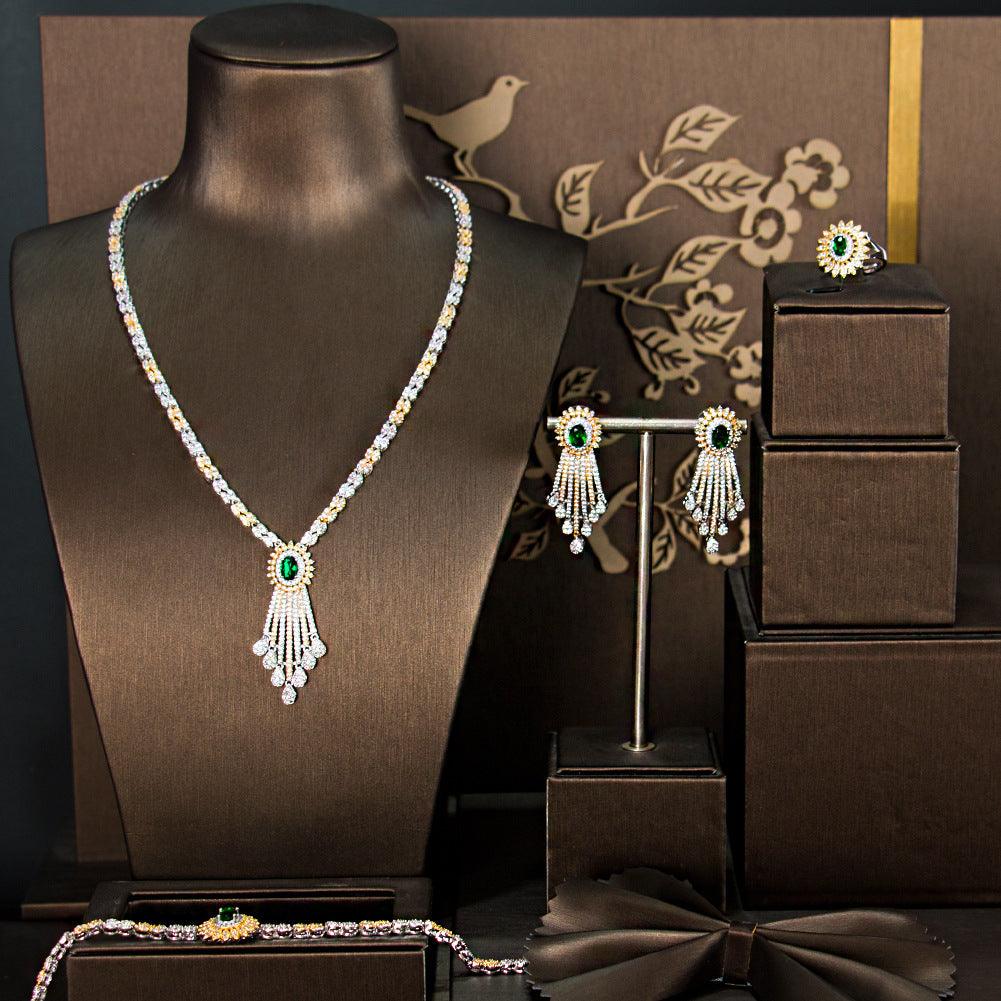 Elegant Four-piece Zircon Jewelry Set | Fashion Collection