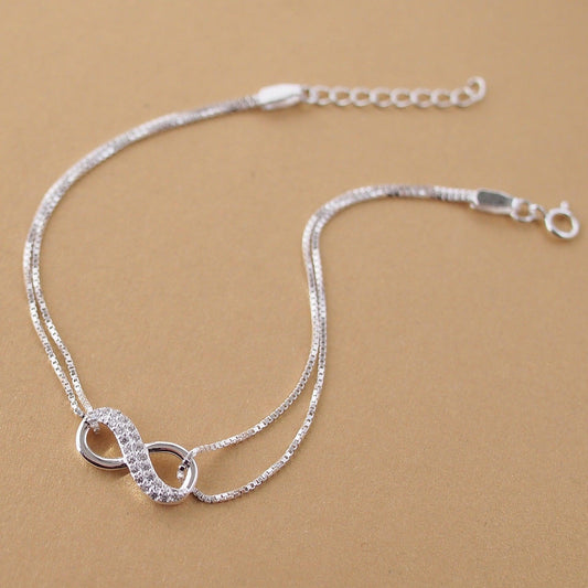 Silver Lucky Infinity Bracelet | Daily Wear A